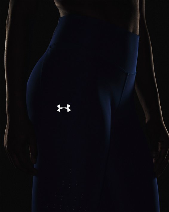 Women's UA Fly-Fast Elite Ankle Tights, Blue, pdpMainDesktop image number 4